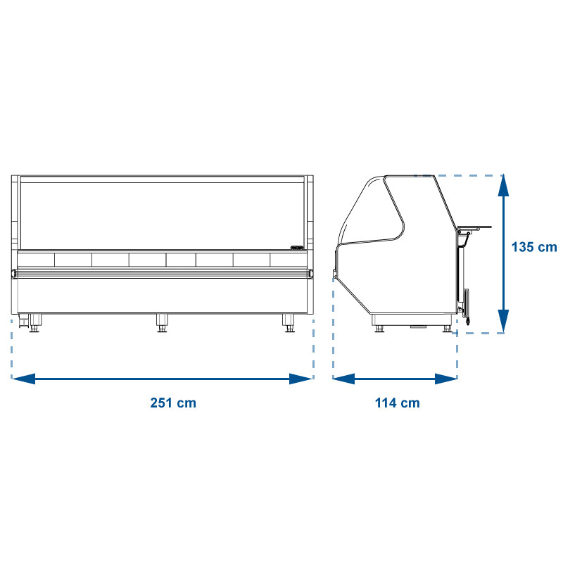 VITRINA CARNICERA VTA250-UL TORREY