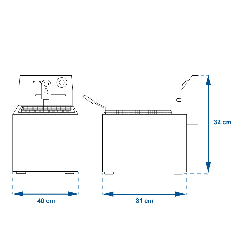 FREIDORA ELECTRICA 4 LITROS A. INOX MIGSA