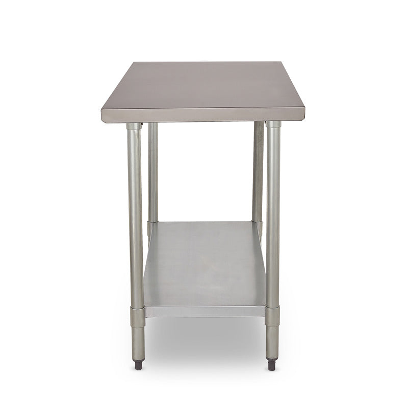 MESA DE ACERO INOXIDABLE 1.20x0.60x0.87 CON ENTREPAÑO
