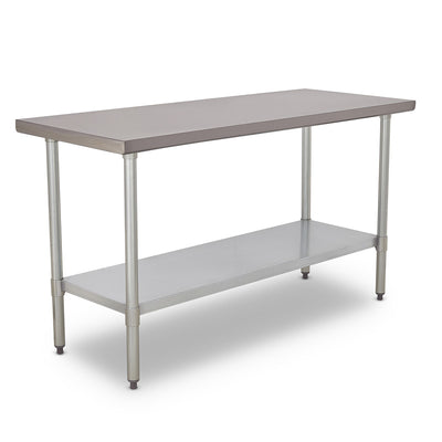 MESA DE ACERO INOXIDABLE 1.50 X .60 X .87 CON ENTREPAÑO