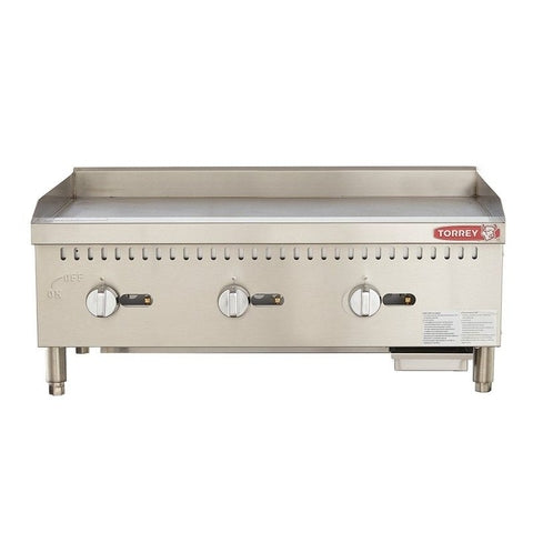 PLANCHA A GAS TORREY LINEA JR 2 QUEMADORES 90 CM
