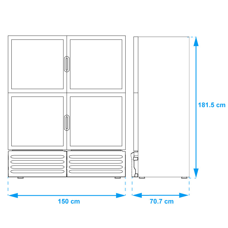 REFRIGERADOR IMBERA VRQ35 4 PUERTAS BLANCO