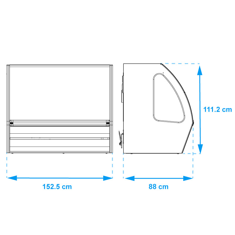 VITRINA CREMERA IMBERA BHS150 ACERO INOXIDABLE