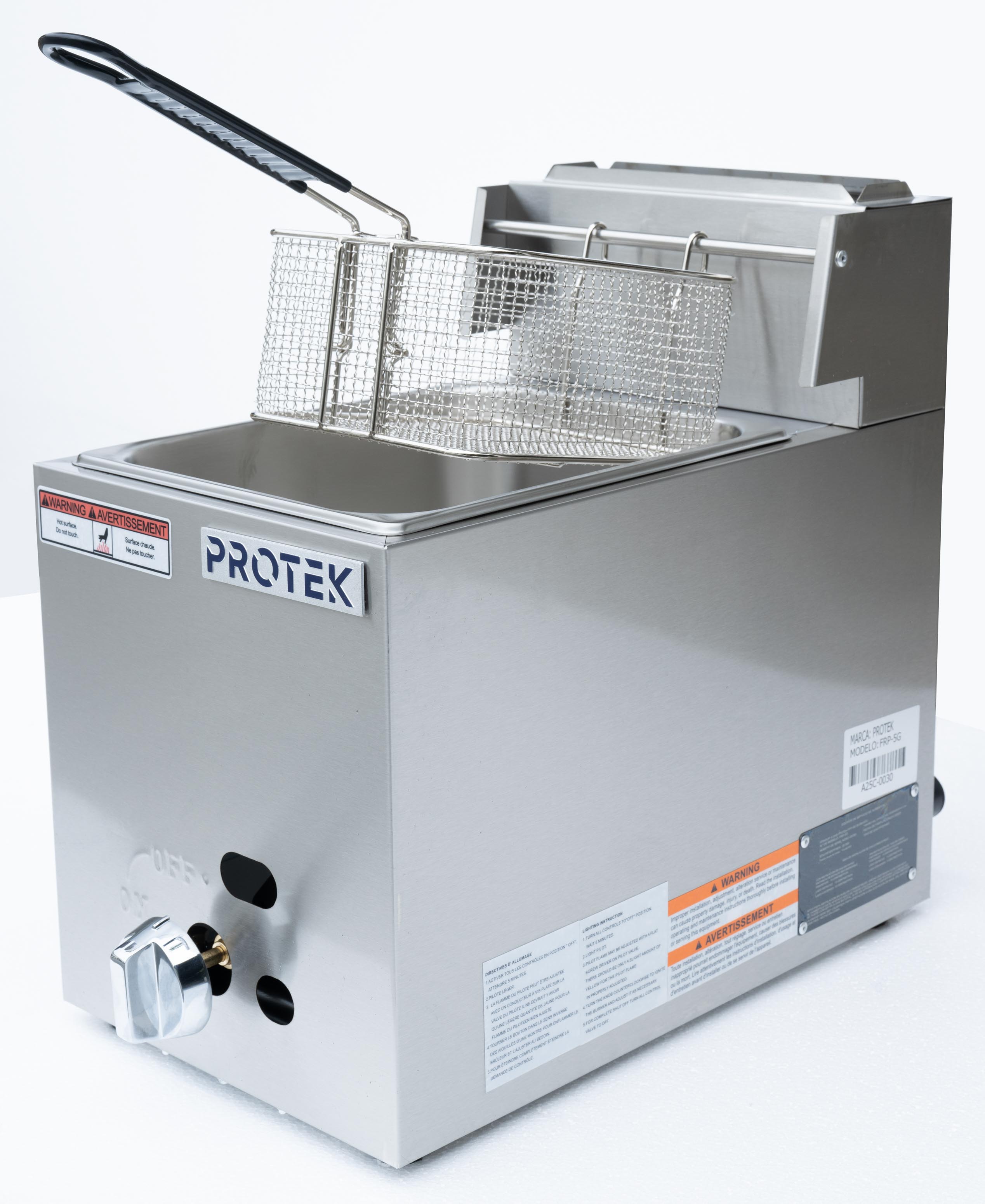 FREIDOR A GAS PROTEK FRP-5G 5 LITROS
