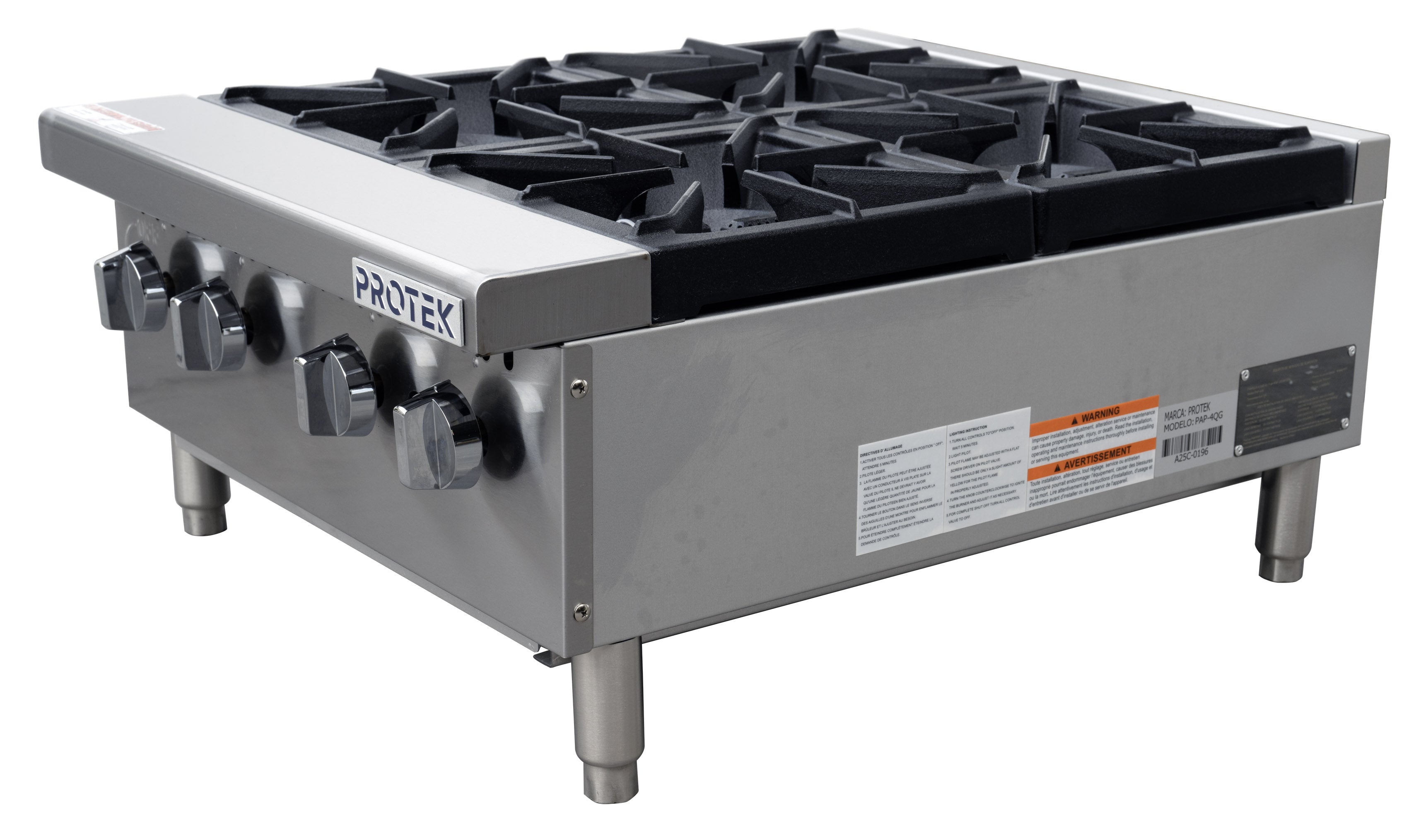 PARRILLA A GAS PROTEK PAP-4QG 4 QUEMADORES