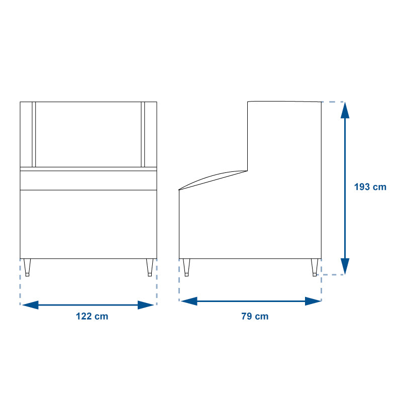 FABRICA DE HIELO TORREY MHC-680 CON DEPOSITO, UNIDAD REMOTA Y TUBERIA