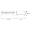 PLANCHA A GAS 4 QUEMADORES COOKRITE ACERO INOX. 430