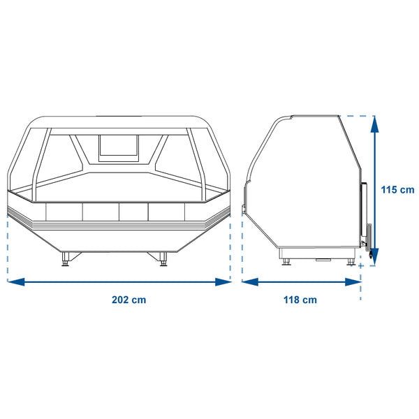 UNION ESQUINERO PARA VITRINAS TEC (INCLUYE KIT EN ACERO INOXIDABLE)
