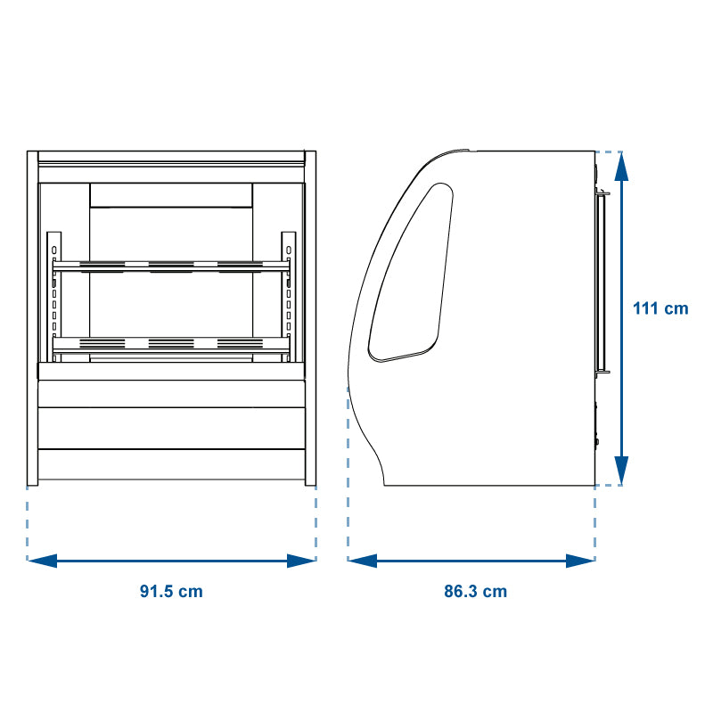 VITRINA CREMERA TORREY DRD3 BLANCA