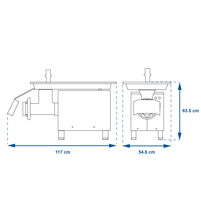 MOLINO PARA CARNE TORREY M32 3 HP TRIFÁSICO