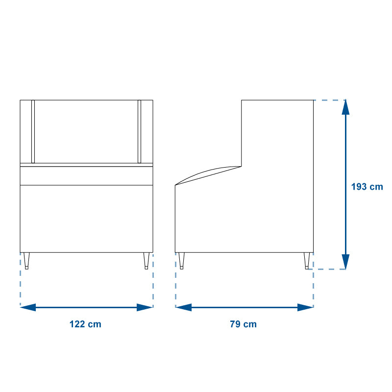 FABRICA DE HIELO TORREY MHC-680 C/DEPOSITO