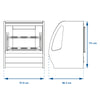 VITRINA CREMERA TORREY DRD-3 ACERO INOXIDABLE