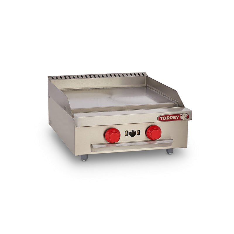 PLANCHA A GAS TORREY 2 QUEMADORES A. INOX 430