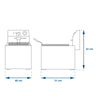 FREIDORA ELECTRICA 4 LITROS A. INOX MIGSA