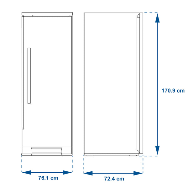 CONGELADOR TORREY VERTICAL CVSN-17 NEGRO PUERTA ALUMINIO