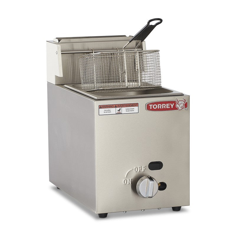 FREIDOR A GAS TORREY 5 LITROS A. INOX 430