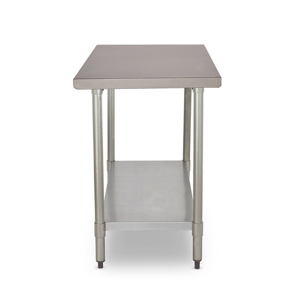 MESA DE ACERO INOXIDABLE 1.20x0.60x0.87 CON ENTREPAÑO