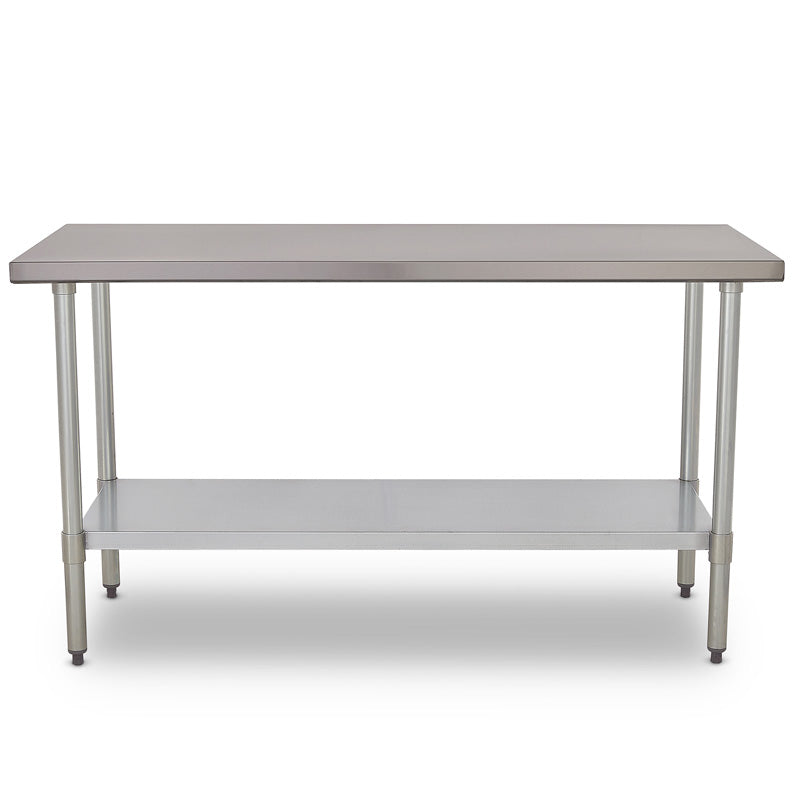 MESA DE ACERO INOXIDABLE 1.50 X .60 X .87 CON ENTREPAÑO