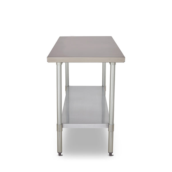 MESA DE ACERO INOXIDABLE 1.50 X .60 X .87 CON ENTREPAÑO