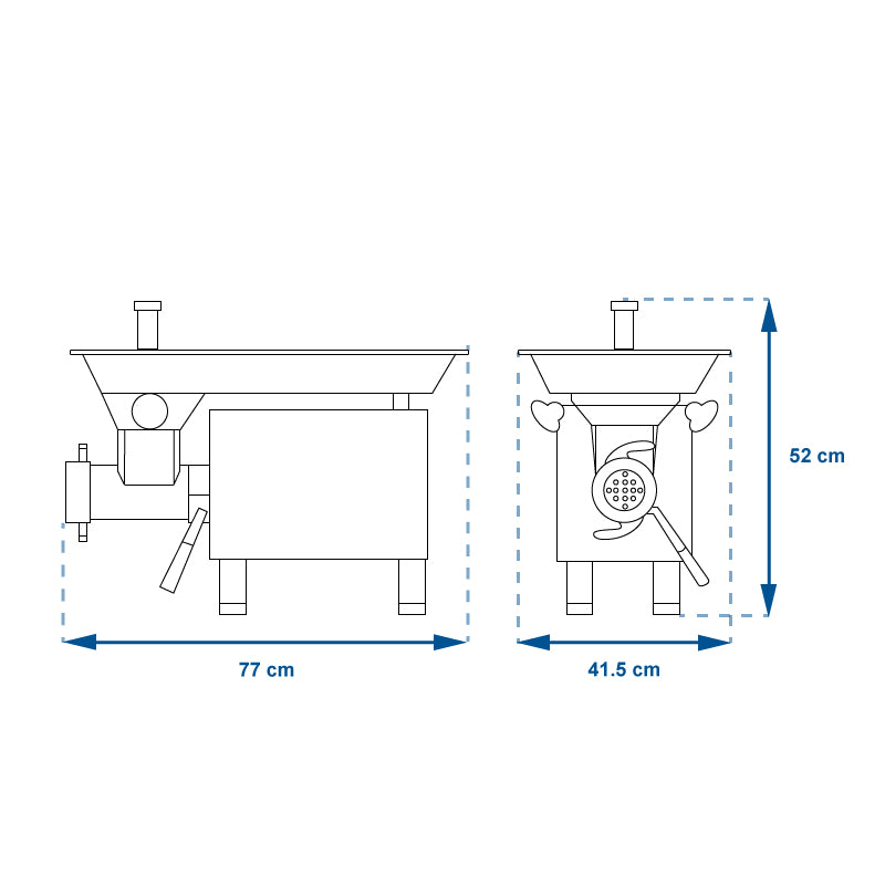 MOLINO PARA CARNE TORREY M22RSS 1 HP ACERO INOXIDABLE