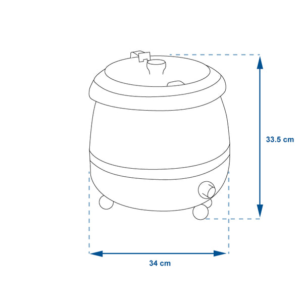 CALENTADOR ELÉCTRICO DE SOPAS NEGRO MIGSA 9 LITROS