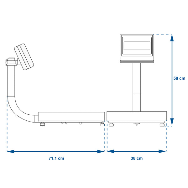 BASCULA DE RECIBO TORREY FS-200 ACERO INOXIDABLE