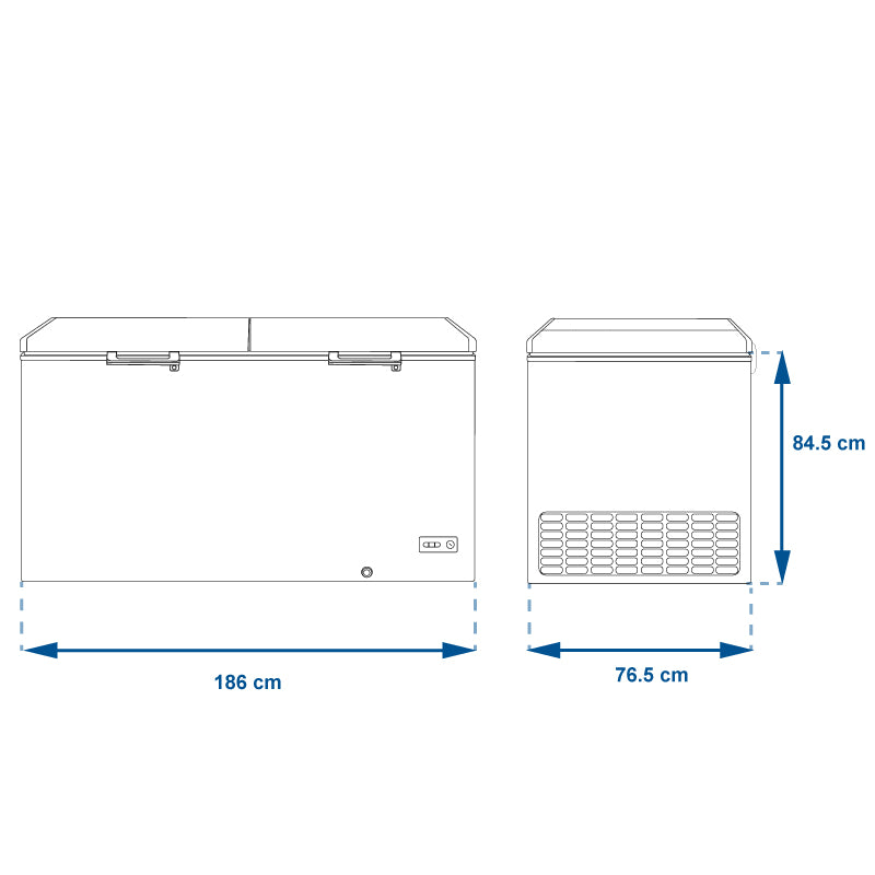 CONGELADOR TORREY TAPA DE COFRE CHT-255DR R290