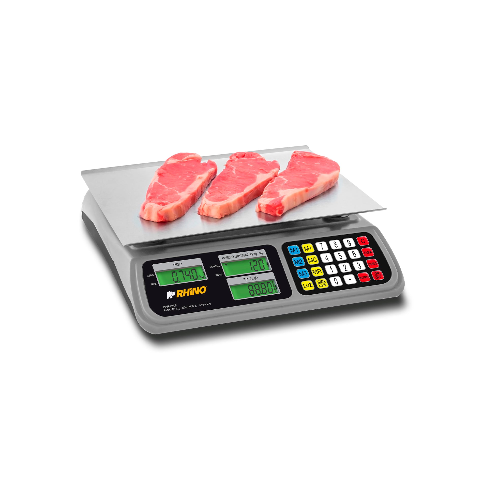 BASCULA ELECTRONICA RHINO BAR-8RS 40 KG CON USB