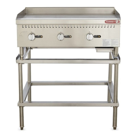 PLANCHA A GAS TORREY LINEA JR 2 QUEMADORES 90 CM