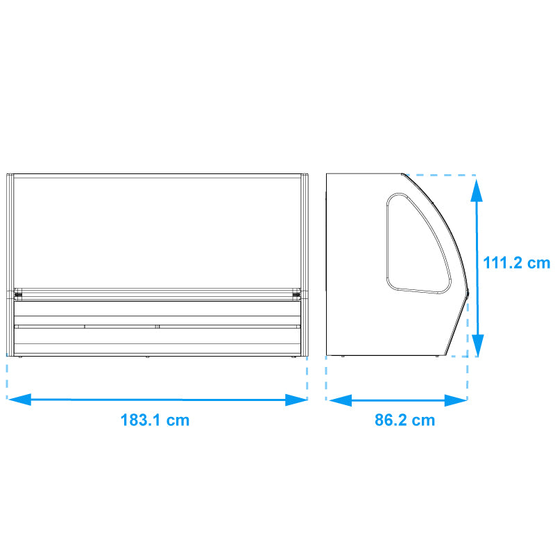 VITRINA CREMERA IMBERA BHS200 ACERO INOX