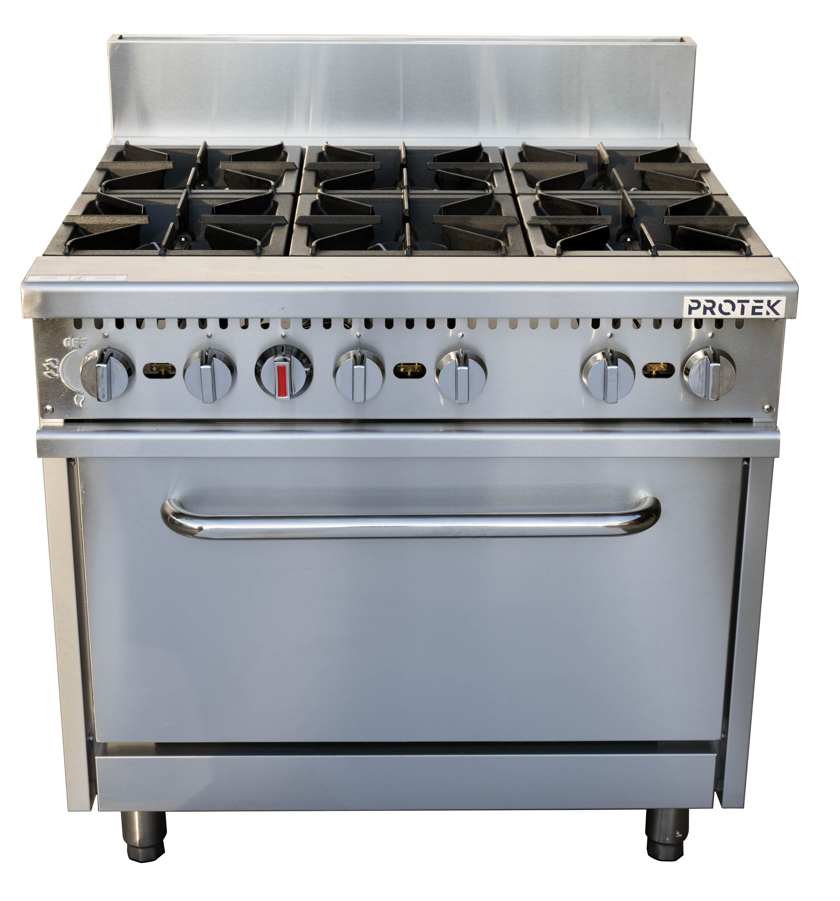 ESTUFA A GAS PROTEK EHGP-6Q 6 QUEMADORES CON HORNO