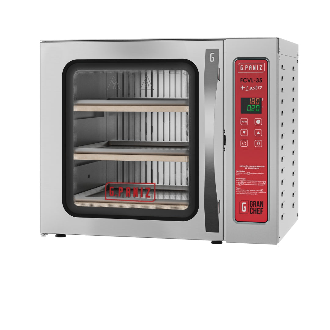 HORNO DE CONVECCION CON PIEDRA GPANIZ FCVL35 3 CHAROLAS