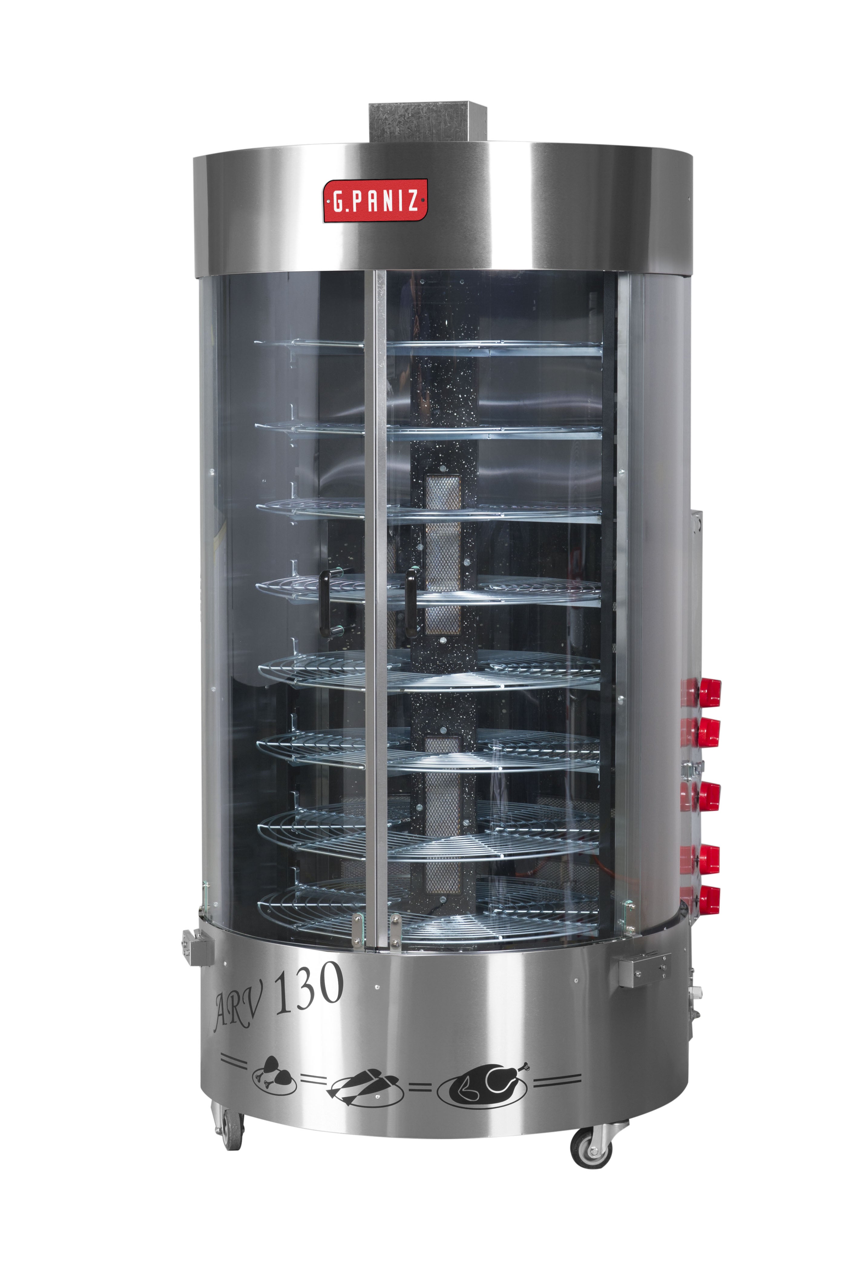 ROSTICERO ASADOR ROTATIVO VERTICAL GPANIZ ARV130CQC 130 KG