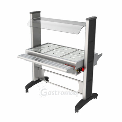 MESA CALIENTE BUFFETERA GASTROMAQ BTE06SL 6 INSERTOS