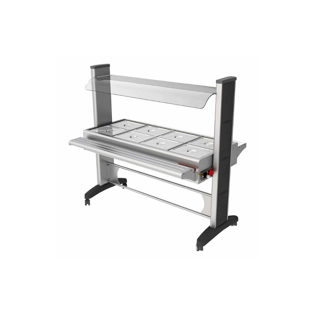 MESA CALIENTE BUFFETERA GASTROMAQ BTE08SL 8 INSERTOS