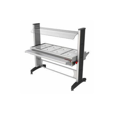 MESA CALIENTE BUFFETERA GASTROMAQ BTE08SL 8 INSERTOS