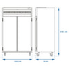 ENFRIADOR TORREY 2 PUERTAS ACERO INOXIDABLE VRC46-2DS